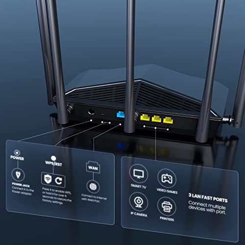 TX27 PRO WLAN-Router Gigabit Ethernet Tri-Band (2,4 GHz/5 GHz/6 GHz) Schwarz (TX27 PRO) Marca - Router - Immagine 3