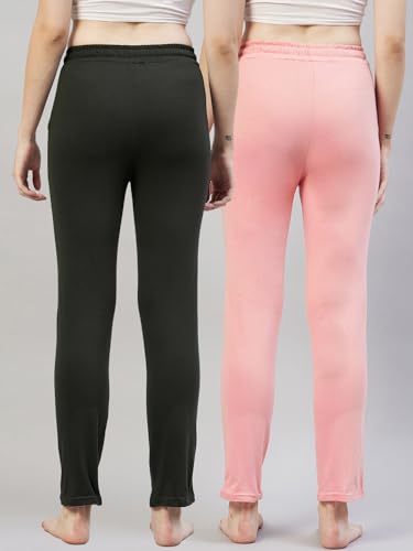 Image of BLINKIN Women Cotton Stribed Casual Style Pyjamas|Lowers With 2 Side Pockets : Ideal For Night Wear & Comfort Wear - The Ultimate Relaxed Fit Track Pants (Combo-608)