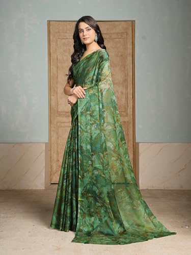 Image of Garden Vareli Nara Chiffon Abstract Printed Saree