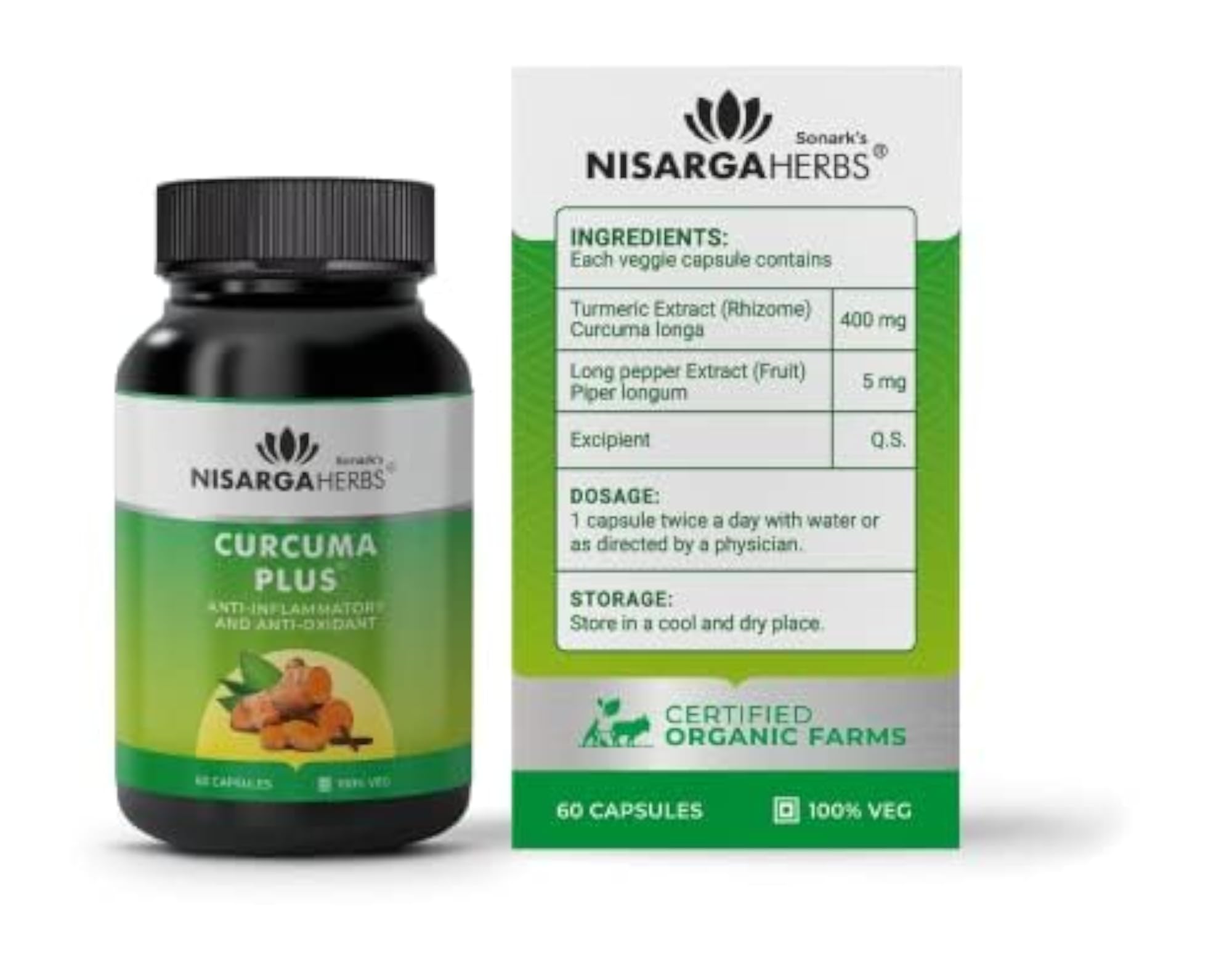 Nisarga Herbs Oncoplus & Curcuma Plus Organic Supplement Pack