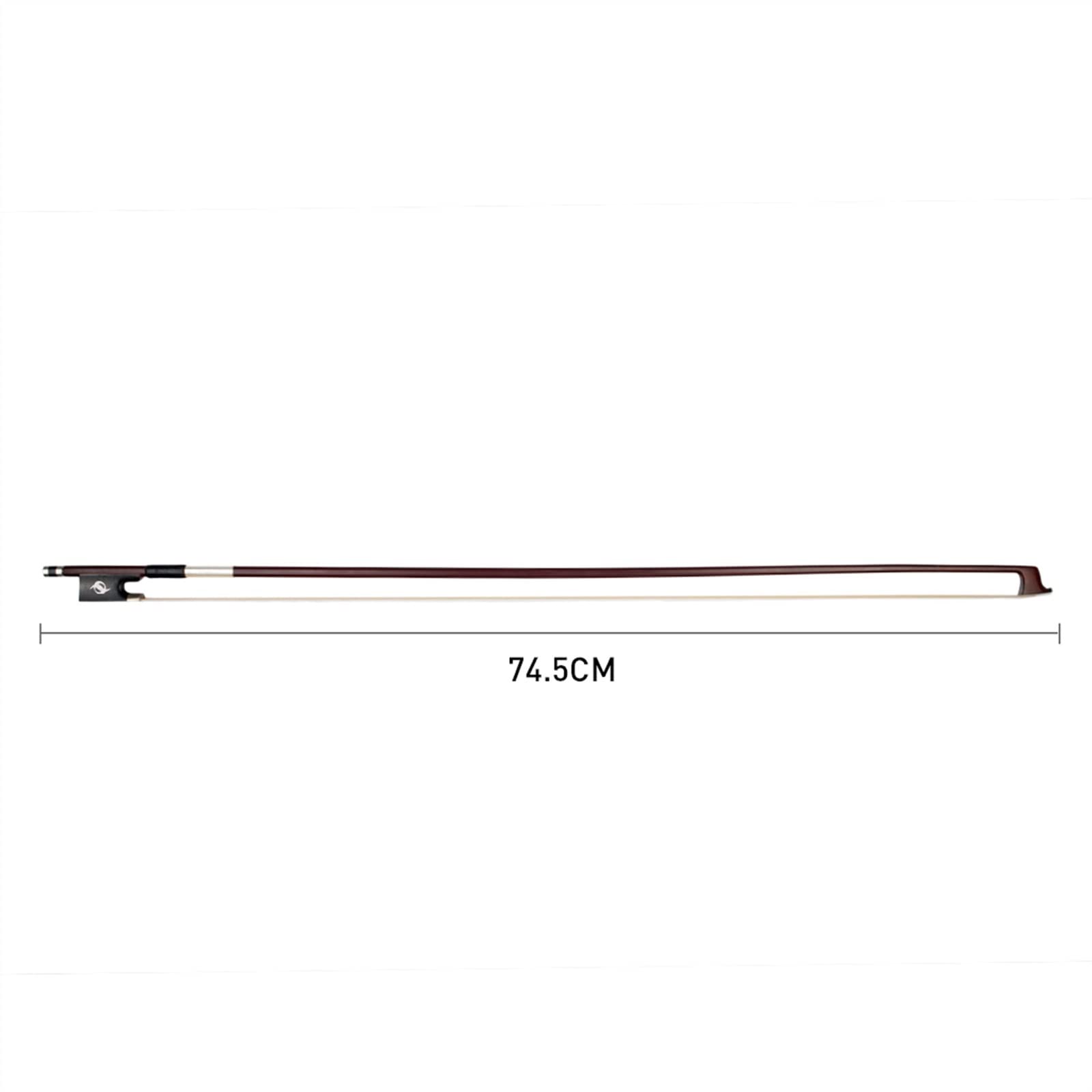 Bogen für Violine 4/4 Brasilholz-Geigenbogen Brasilholz-Achtagonalstab, Weißes Rosshaar, Ebenholz, Frosch, Geigenbogen