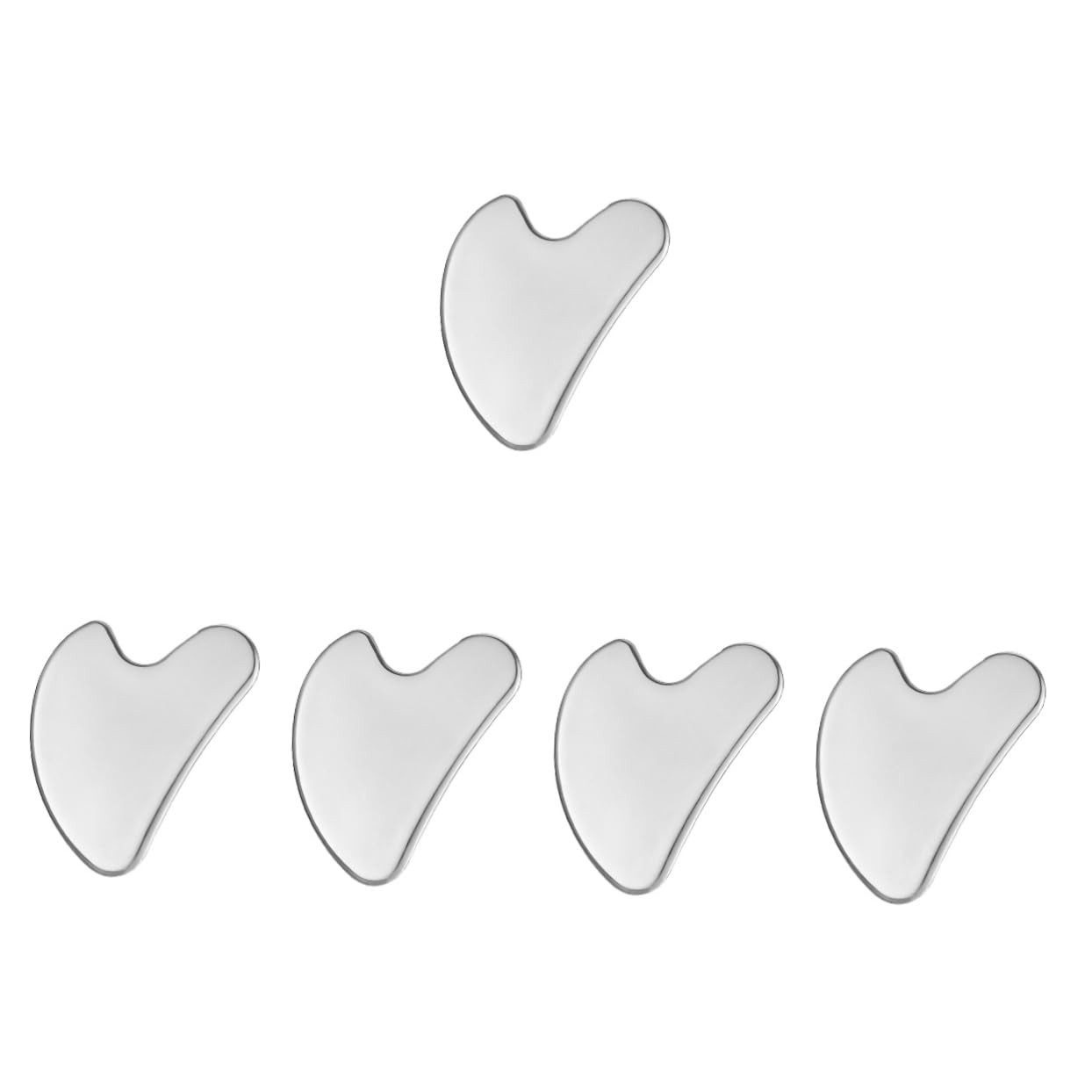 FOMIYES 5St tragbare massageliegen gua sha tools gesichtsbehandlung face massager Planke Herz-Gesichtsmassagegerät Bohren Guasha-Brett mit Herzgesicht Gesichts-Guasha-Tool Rostfreier Stahl