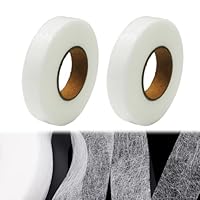 HABNI 2 Pack Saumband Zum Aufbügeln Waschfest 64 Meter/Rolle Bügelband Für Vorhänge Breite 20Mm Gardinen Kürzen Ohne Nähen Klebeband Zum Aufbügeln Selbstklebend Für Saum Jeans Vorhänge Hosen