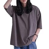 [n'OrLABEL] ノアールレーベル オシャレウォーカー 【MDRカーブシームピグメントトップス】 カットソー メンズ Tシャツ クルーネック 半袖 コットン100％ 古着風 大きいサイズ カジュアル ゆったり 春 夏 秋 丸首 42to036
