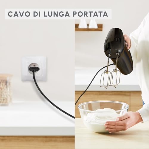 Moulinex Quick Mix Sbattitore, Veloce e potente, Robusto ed efficiente, Maniglia ergonomica, Nero, HM3108B1 - Immagine 5