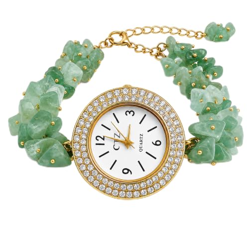 Image of Inspired Natural Gemstone Bracelet Watch for Women