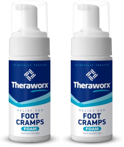 Image of Theraworx Fast-Acting Foam for Foot Cramp Relief with Magnesium Sulfate - 3.4 Fl Oz - 1 Count (Pack of 2)