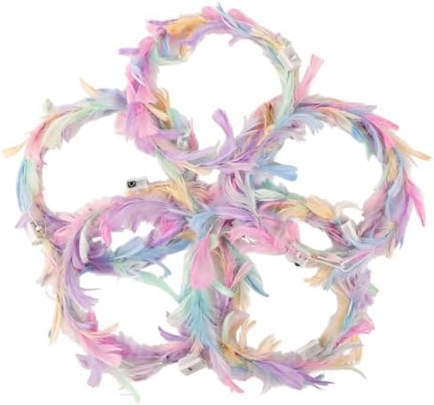URAQT LED Blumenkranz Stirnband, 12PCS Haarkranz Blumen Mallorca Party Accessoires, Damen und Kinder Festival Zubehör Geburtstag Weihnachten Party Hochzeit Dekor Blumenkranz Kopfsc