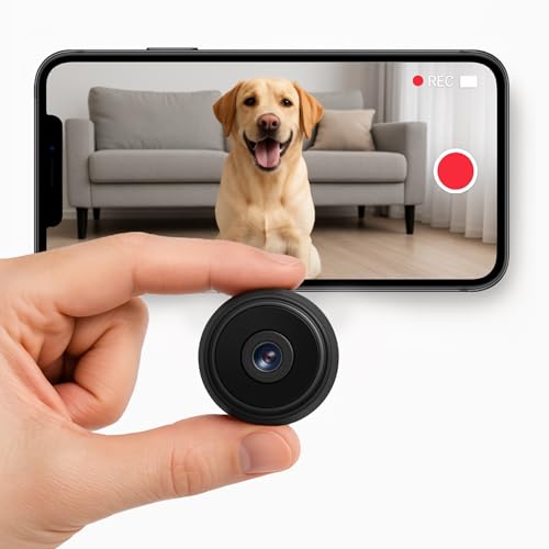 XESHOP FBA Mini Camara Espia - Camara espia Oculta 1080P Full HD- Camaras Espias Camufladas con Soporte - con Visión Nocturna y Detección de Movimientos 2.4GHz