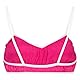 Satini Sissy Rüschen Spitze Tailliert Seidig Satin Dessous Bralette (Leuchtendes Pink, XL)
