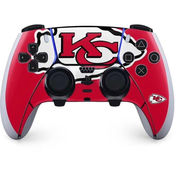 Skinit Decal Gaming Skin Compatible with PS5 DualSense Edge Pro Controller - Officially Licensed NFL Kansas City Chiefs Large Logo Design
