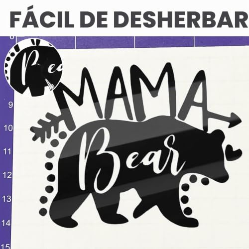 Miniatura 2 de Lya Vinyl 5ft Vinilo Adhesivo Negro Para Cricut - Rollo De Vinilo Negro De 30,5 X 153 Cm, Vinilo Adhesivo Para Exteriores Para Pegatinas Decorativas Y Decoración De Fiestas
