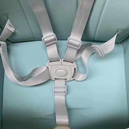 Image of Adjustable High Chair Straps Replacement,Universal 5 Point High Chair Harness Straps Sturdy Safety Strap Belt, High Chair Accessories (Grey)