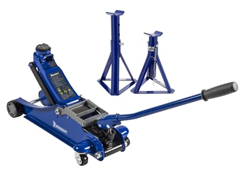 MICHELIN 9558 Cric Hydraulique Rouleur 1,8T avec 2 Chandelles Fixes 2T – Levage Sécurisé...