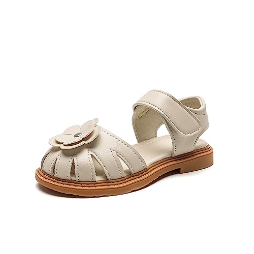 Image of Komfyea Girl Summer Cute Wrap Toe Toddler Soft Flower Flat Beach Sandal Shoes