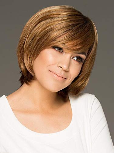 Miniatura 7 de Haley peluca  Envy pelucas 7.5 pulgadas longitud silueta estilo Bob Kanekalon sintético monofilamento parte superior recta ligero natural Peluca