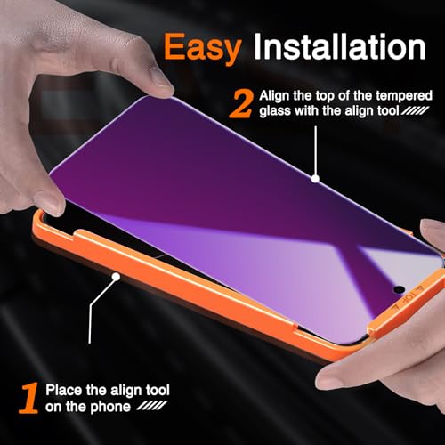 Image of Milomdoi 3 Pack Gradient Colorful Privacy Screen Protector for iPhone Air [Anti-Blue Light Private Film for 17 Air], 3 Pacs Camera Lens Protector Accessories, Case Friendly, Tempered Glass,Purple