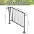 SPACEEUP Step Handrail Fit for 3 or 4 Steps Wrought Iron Handrail for Outdoor Steps Matte Black Stair Railings with Installation Kit