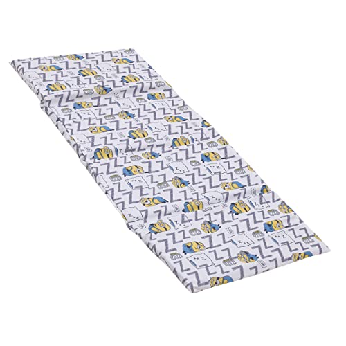 NoJo Illimuniation Lazy Minions Club Gray, Blue, Yellow, and White Preschool Nap Pad Sheet