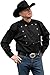 Produktbild Country Westernhemd John Wayne von Running Bear S- 5XL - Cowboyhemd schwarz XL - 54/56 Wild West Line Dance Kleidung