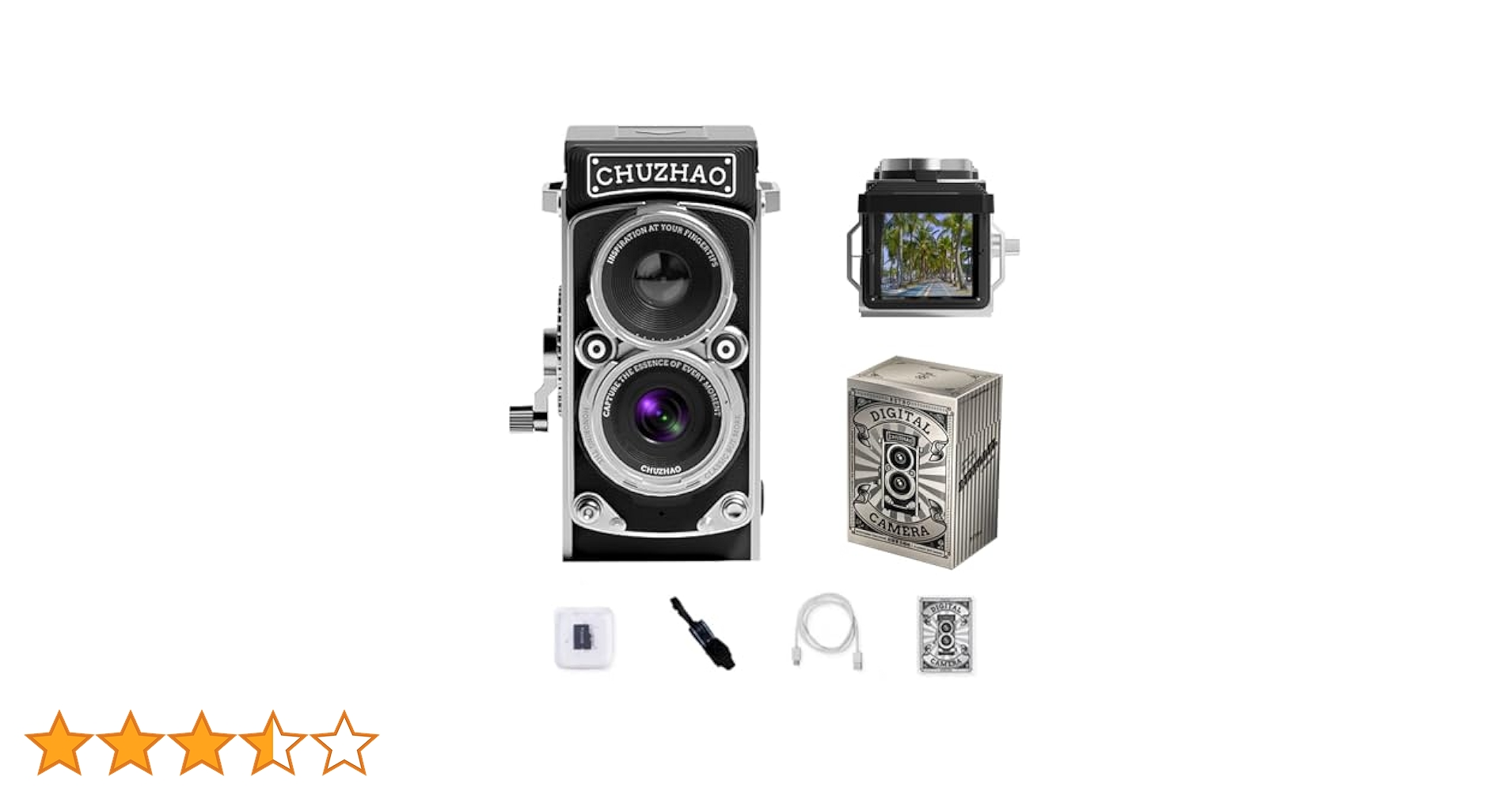 Amazon | CHUZHAO デジタルカメラレトロ、レトロミニカメラ