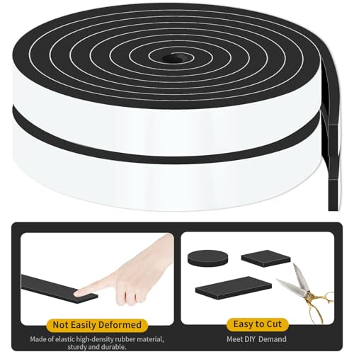 Image of Weather Stripping Door Seal Strip for Doors,3 /4 in x 1 /4 in x 13Ft | Door Insulation for Winter,Insulation Tape Roll for Insulating Door Frame,Window,Air Conditioner,Black