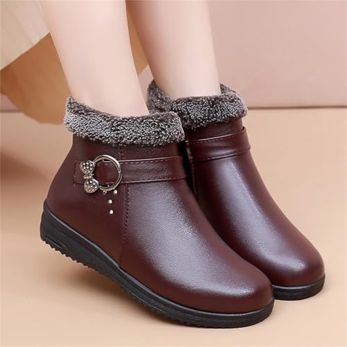 Bottes plates rétro en cuir synthétique souple et chaud - 2