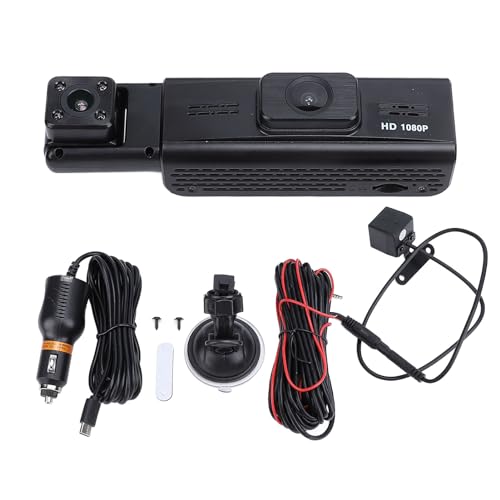 Dashcam voiture 3 objectifs pour filmer l'habitacle et la route en haute définition WiFi