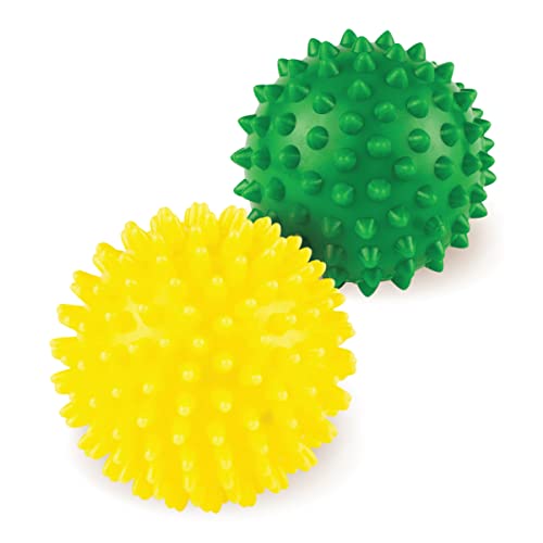 Kanjo - Juego de bolas de alivio del dolor de pies de acupresión, bola de masaje con picos, alivia el dolor de pies, dolor de fascitis plantar, dolor de talón y arco, incluye 2 bolas