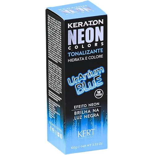 Keraton Coloração Semi-Permanente Em Creme Para Cabelos Sem Amônia Com Cistina Neon Colors 100G Uran