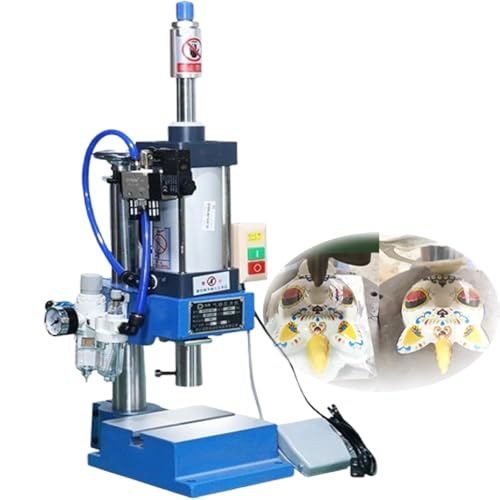 STDZQCWY Máquina punzonadora neumática de presión de 440 lb/200 kg, máquina punzonadora de Escritorio con Pedal, Prensa neumática de Carrera de Cilindro presión de operación de 0,4-0,7 Mpa