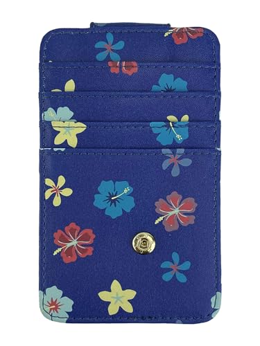 Image of Disney Card Holder Women Slim Compact Wallet Small (Stitch Blue)