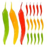Cabilock 18stücke Künstliche Paprika Modell Simulation Chili Pfeffer Ornament Fake Gemüse Requisiten Für Dekoration Haushalt Bildungsinstitutionen Fotografie