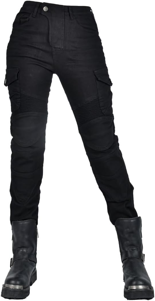 Women Moto Jeans Motorcycle Pants Motorbike Biker Trousers with Protector