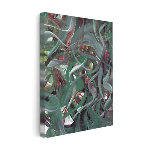 Monem Art Abstract Green Grass Print - Organic Botanical Wall