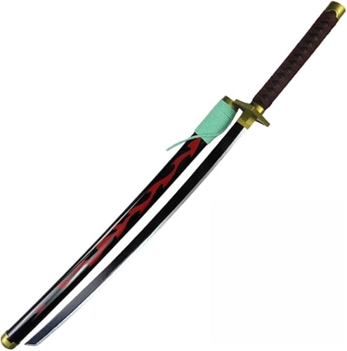 海賊 緑の剣士 三刀流 刀 剣 武器 102cm 竹と木材製 軽量 居合練習刀 展示コレクション 鬼徹黒刀 コスプレ家庭装飾 cosplay 道具 COSショー用 趣味コレクション 組み立てが簡単 (錦えもん)