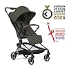 Hauck Lite N Care, Dark Olive - Lightweight Carbon Fibre Pushchair, Compact City & Travel Stroller with Carry Strap, IATA Cabin Size One-Hand Fold, Fully Reclining from Birth to 22 kg, UPF 50+