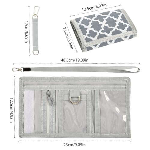 ALAZA Kids Wallets for Boys Girls Toddler Trifold Wallet Children Small Plaid with Zipper Coin Pocket3