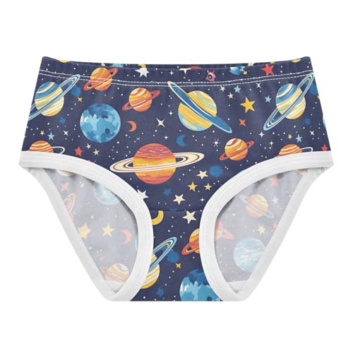 Wusikd Planets Girls' Underwear Cotton Stars Girls Briefs Soft Toddler Underwear 2T