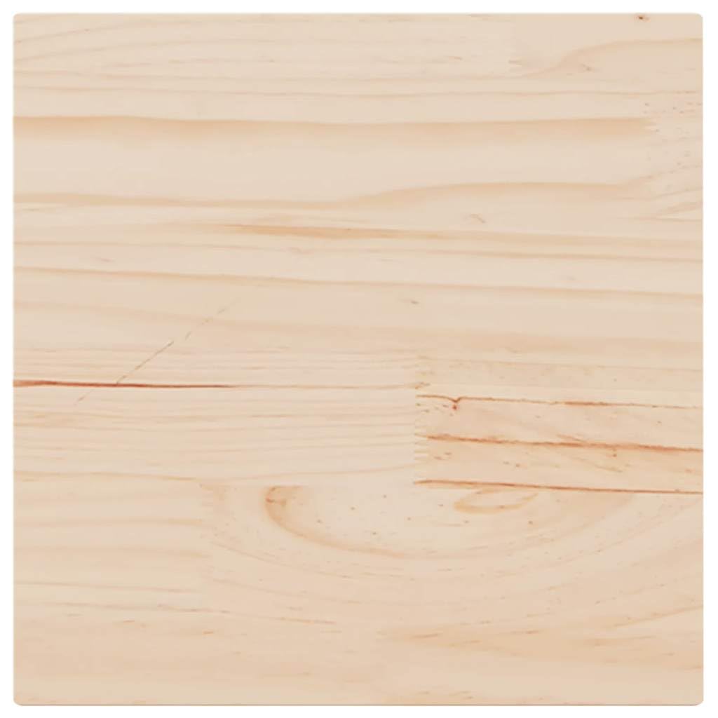 Dessus de table 50x50x1,7 cm carré bois de pin massif