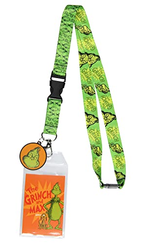 Dr. Seuss Grinch et Max porte-badge lanière 1.5" pendentif caoutchouc