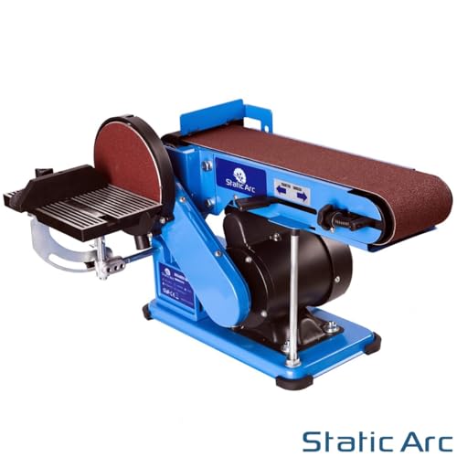 375W Electric Belt + DISC Sander 2in1 LINISHER Bench WORKTOP Wood Metal Sanding