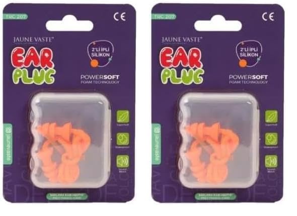 JAUNE VASTE Ear Plug 2’li İpli Silikon 2li paket