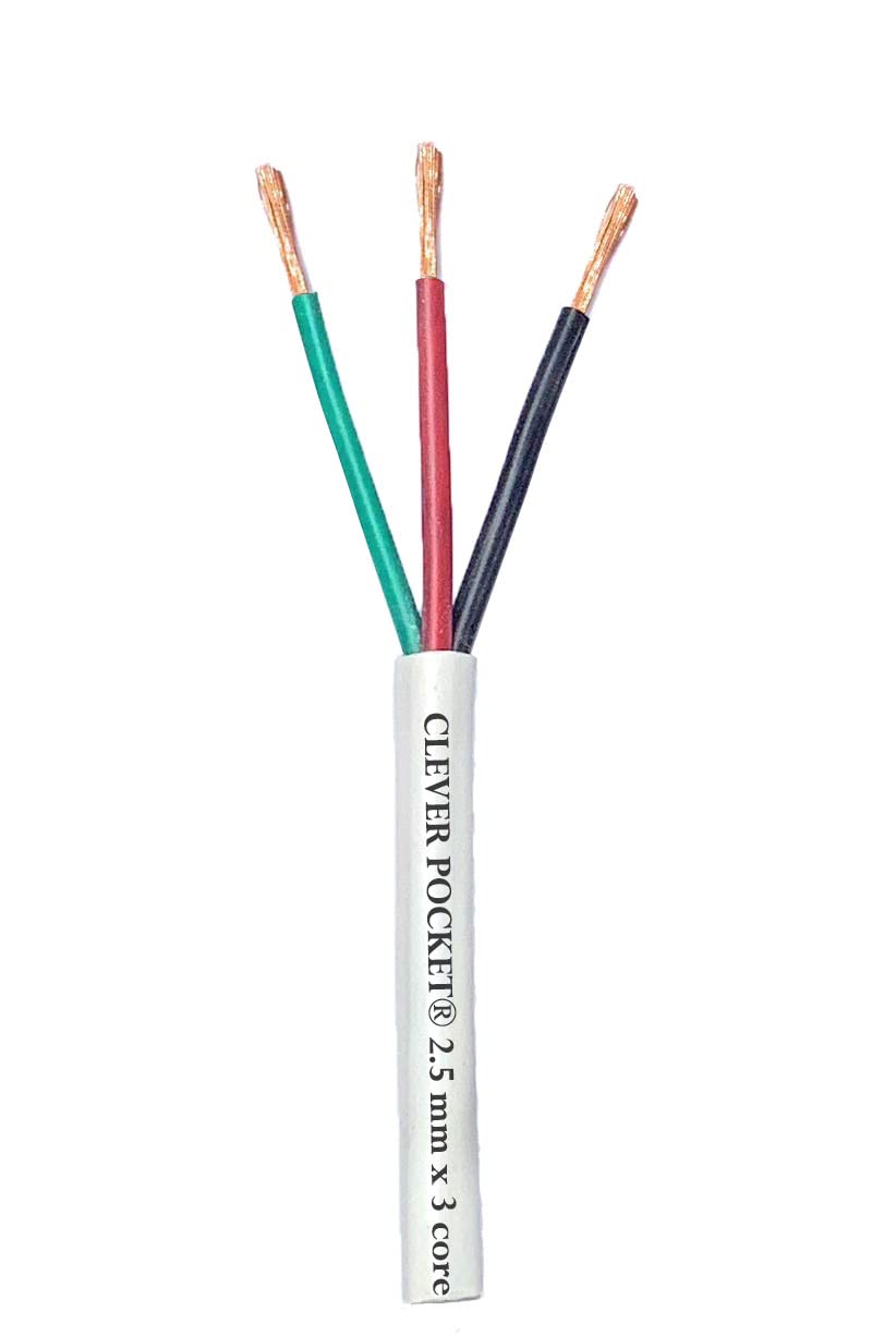 K+ Gold 2.5 mm 3 Core Round Copper Wires & Cables for Electrical Connections (White) (6 meter / 20 feet) (B0C69WJJ9N) Amazon Price History, Amazon Price Tracker