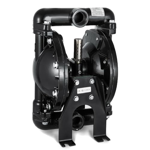 NaMaSyo Luftbetriebene Doppelmembranpumpe 120 Psi Druckluft Doppel-Membranpumpe Pneumatische Altölpumpe Druckluftmembranpumpe Membran-Pumpen Fasspumpe Wasserpumpe