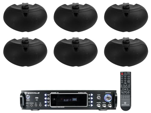 Rockville Audiosavings Bundle: (6) D4-16 Black Black Dual 4