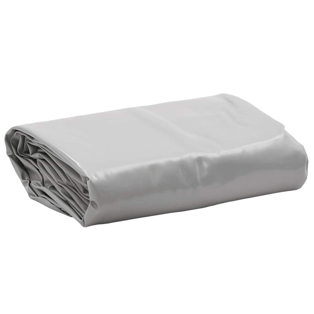vidaXL Tarpaulin, Waterproof UV Protection Universal Ground Sheet, Multipurpose Tarp Sheet Cover for Camping Boating Hiking, Grey 650 g/m²