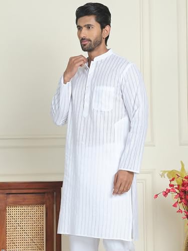 Image of Jompers Men's Cotton Striped Kurtas