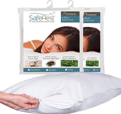 SafeRest Pillow Protector - Pack of 1 - Standard Size Waterproof...