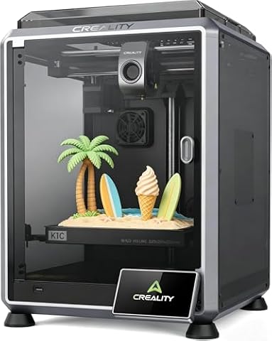 Creality K1C 3D Printer, 600mm/s High-Speed Auto Leveling Clog-Free Robust Direct Extruder K1 SE Upgraded 3D Printer with AI Camera, 300°C Printing Silent Mode Support Carbon Fiber Filaments